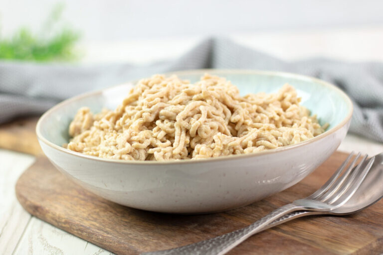 Low Carb Spätzle ohne Gluten, ohne Haferkleine, ohne Sojamehl und ohne Eiweißpulver.