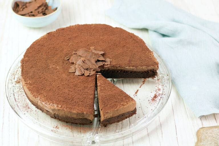 Die Double-Choc-Torte ist mega schokoladig!