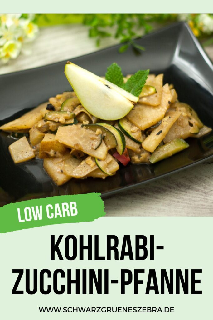 Kohlrabi-Zucchini-Pfanne vegan & Low Carb