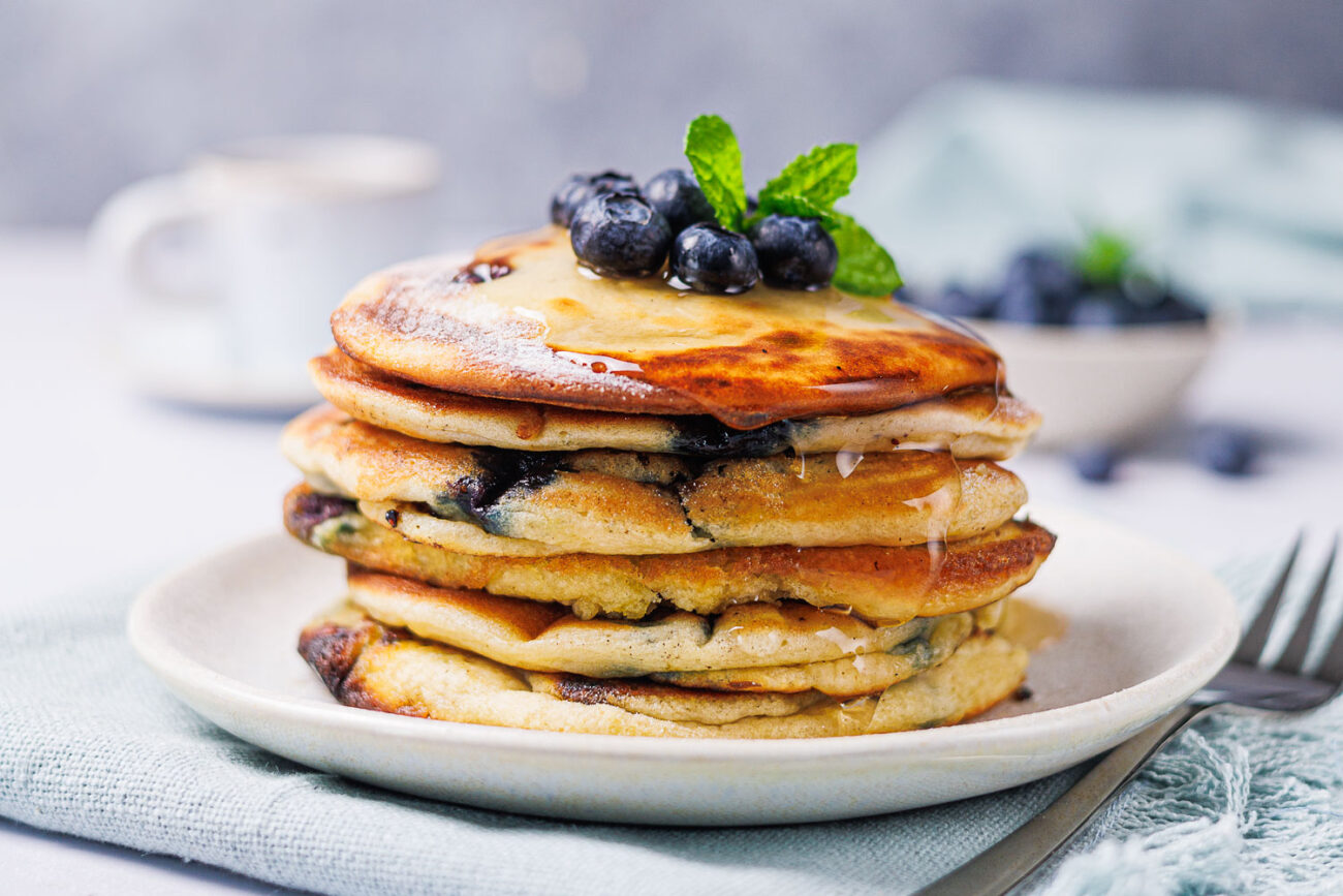 Low Carb Blueberry-Pancakes ohne Milchprodukte!