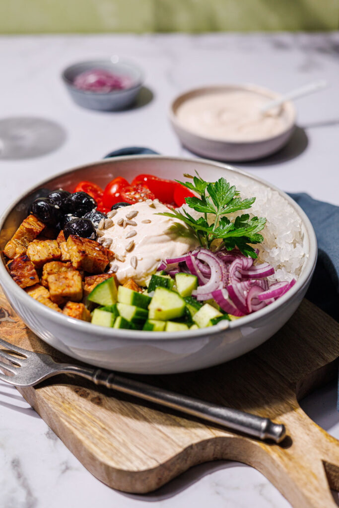 Vegane Low Carb Gyros Bowl