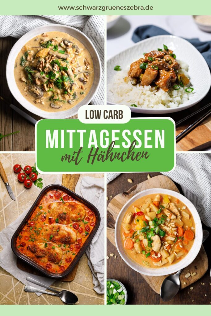 Low Carb Mittagessen mit Hähnchen