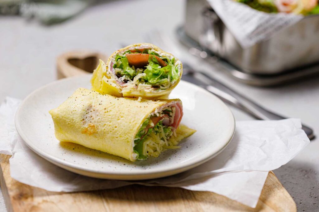 Glutenfreie Omelette Wraps